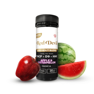 RED DEVIL D9 DUAL GUMMIES 12000MG BOTTLE 20CT - APPLE & WATERMELON INDICA