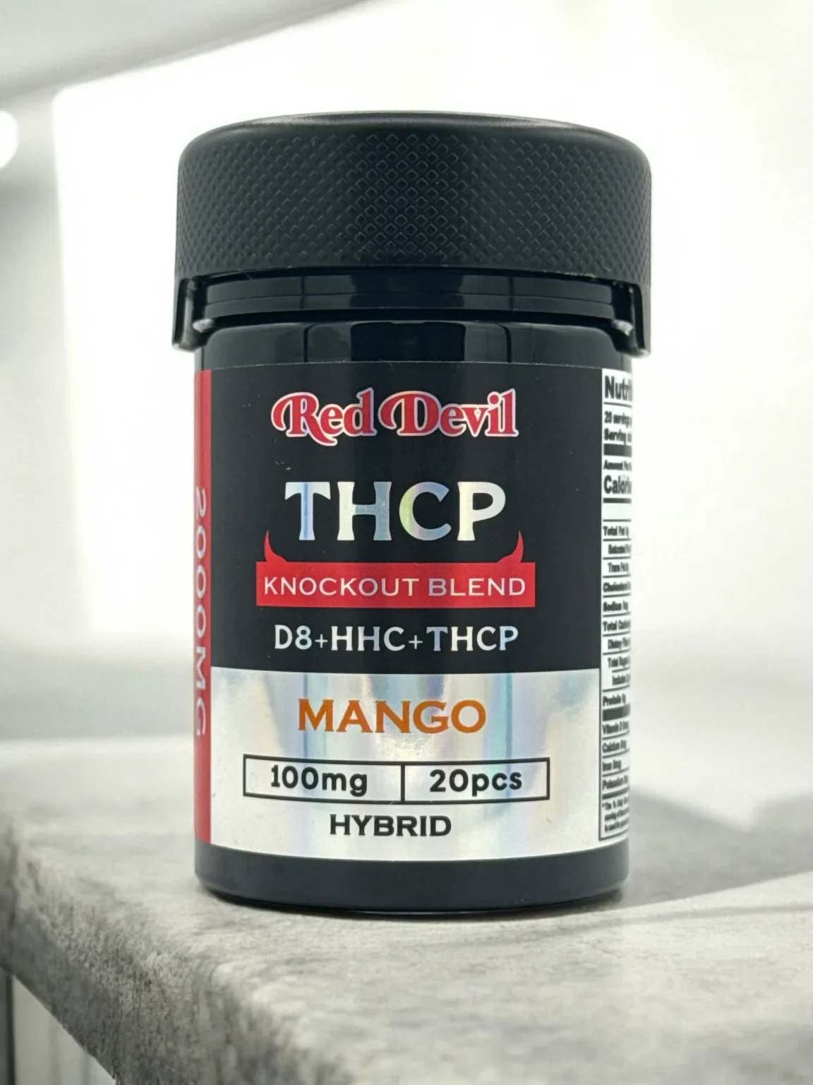 RED DEVIL D9 DUAL GUMMIES 2000MG BOTTLE 20PCS–MANGO HYBRID