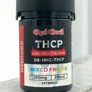RED DEVIL D9 DUAL GUMMIES 2000MG BOTTLE 20PCS–MIXED FRUIT HYBRID