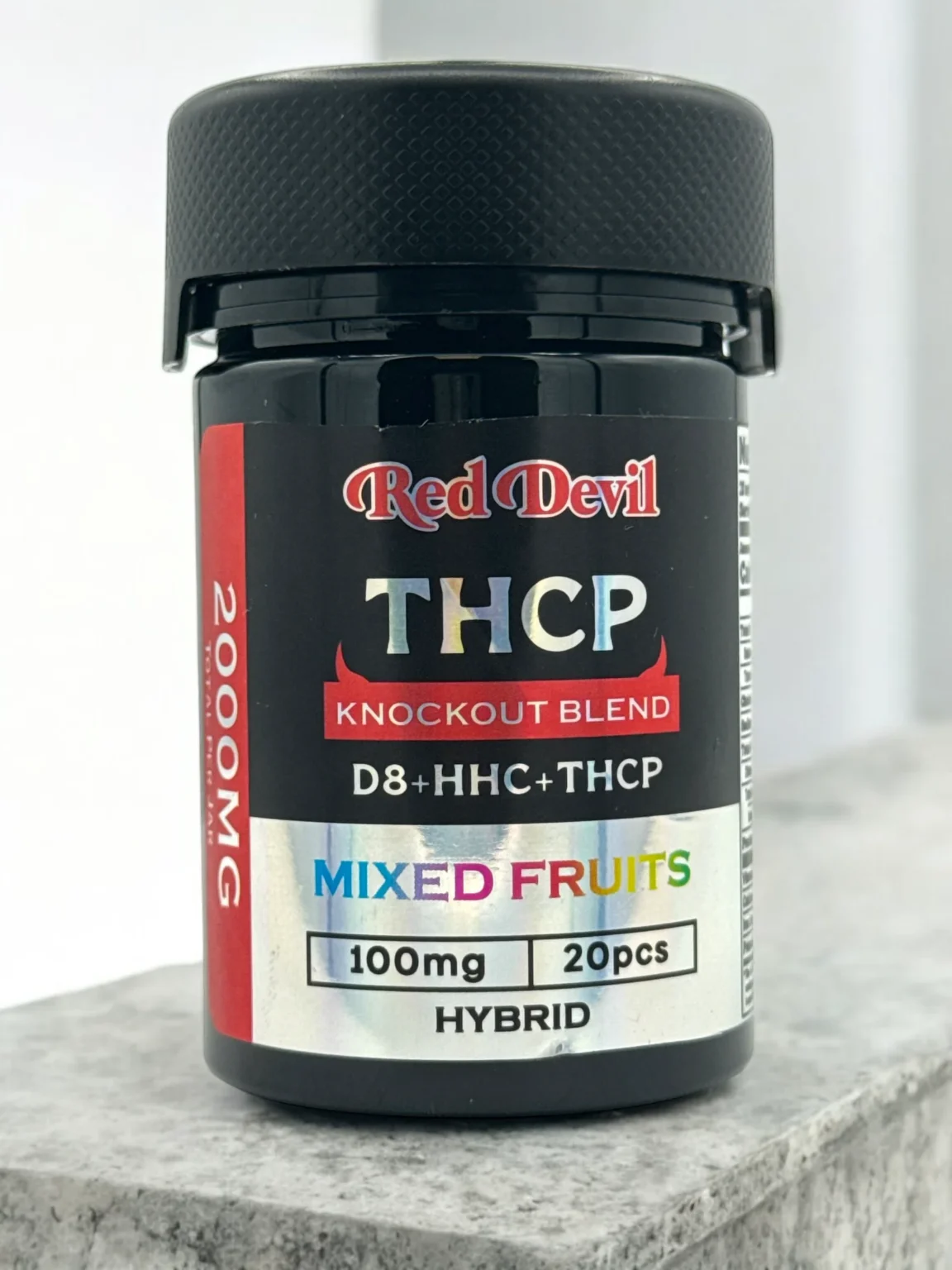 RED DEVIL D9 DUAL GUMMIES 2000MG BOTTLE 20PCS–MIXED FRUIT HYBRID