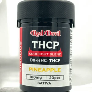 RED DEVIL D9 DUAL GUMMIES 2000MG BOTTLE 20PCS–PINEAPPLE SATIVA