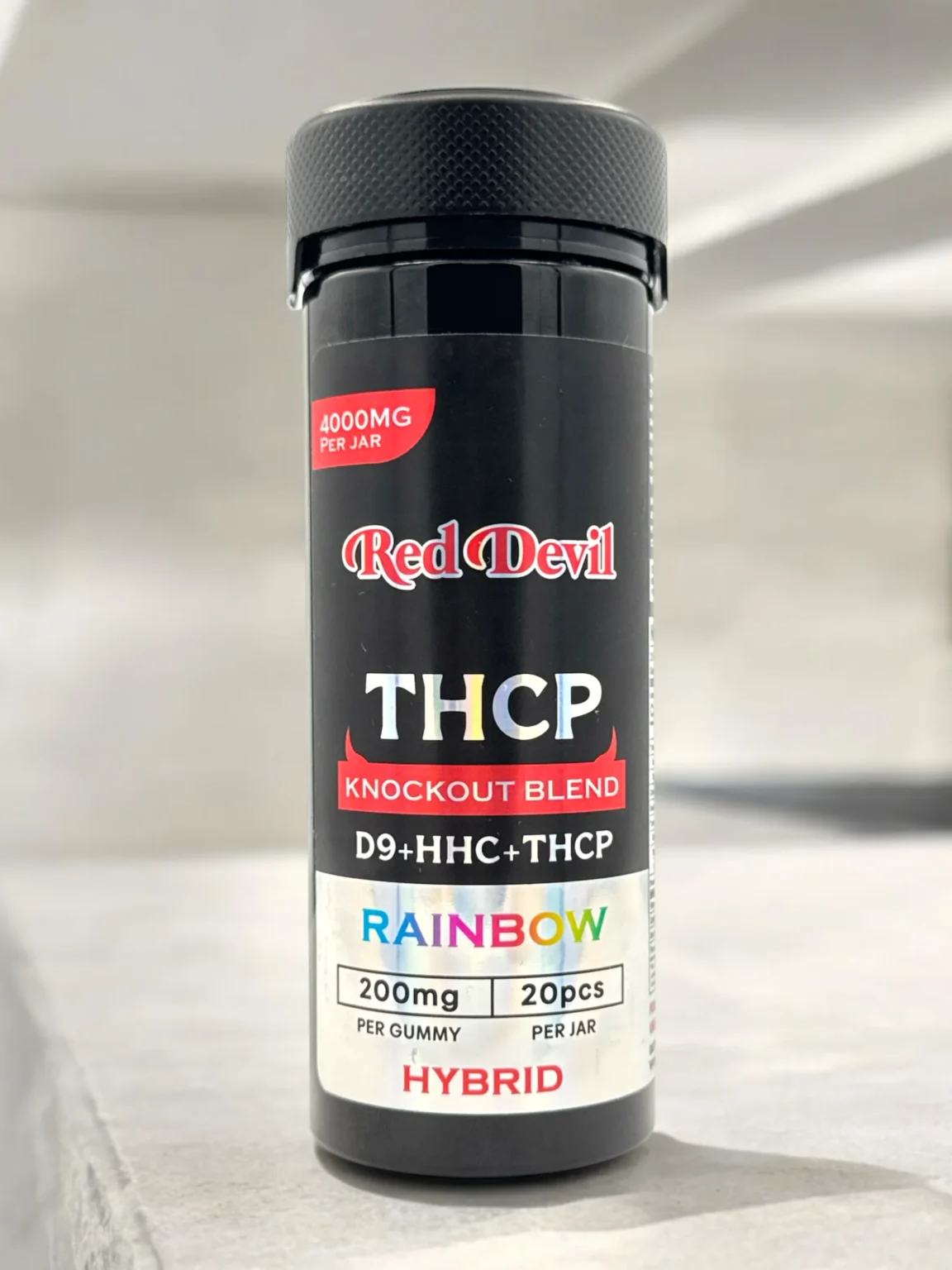 RED DEVIL D9 DUAL GUMMIES 4000MG BOTTLE 20PCS–RAINBOW HYBRID