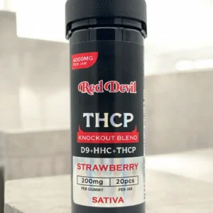 RED DEVIL D9 DUAL GUMMIES 4000MG BOTTLE 20PCS–STRAWBERRY SATIVA