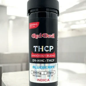 RED DEVIL D9 DUAL GUMMIES 4000MG BOTTLE 20PCS – BLUEBERRY INDICA