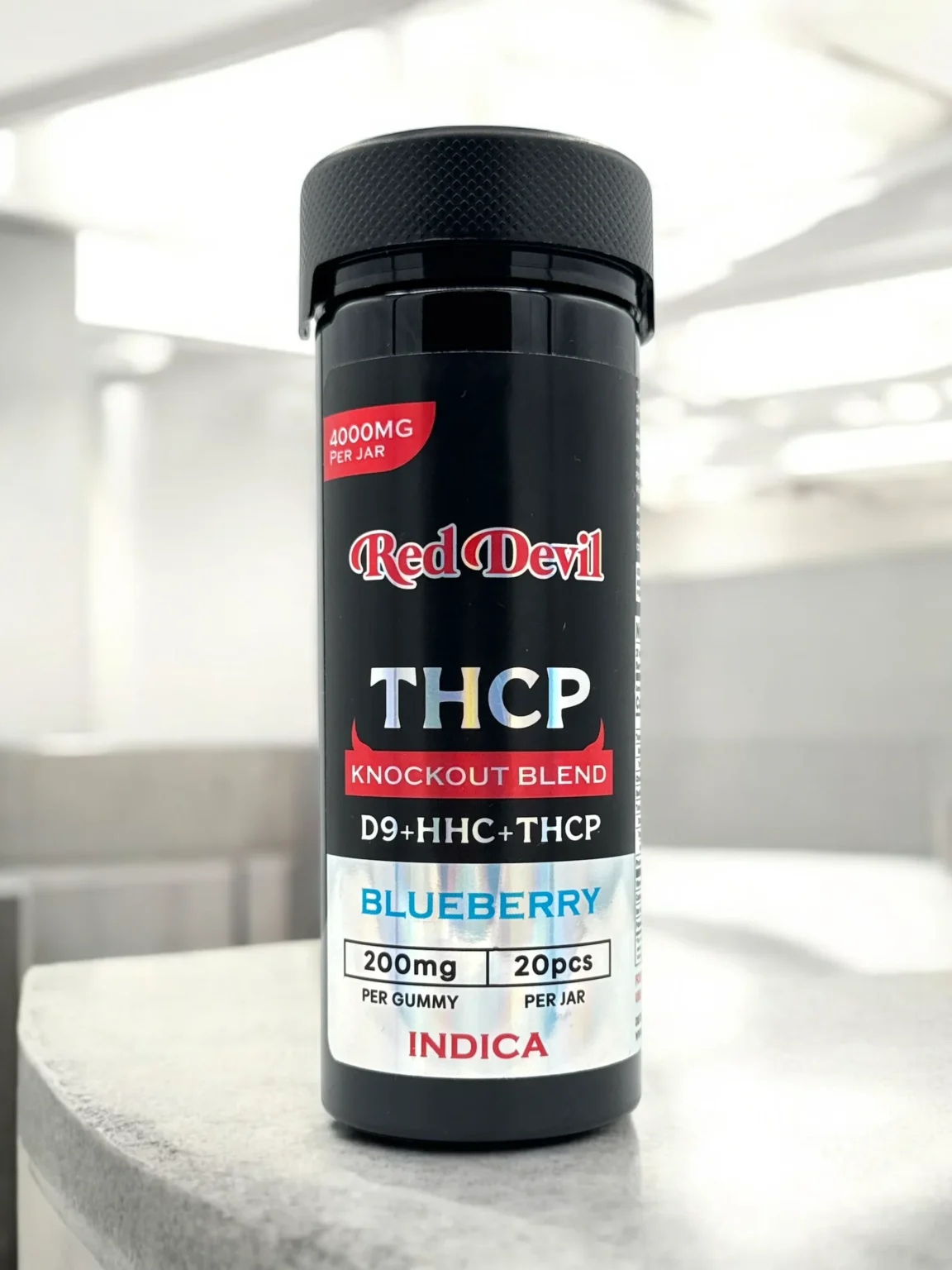 RED DEVIL D9 DUAL GUMMIES 4000MG BOTTLE 20PCS – BLUEBERRY INDICA