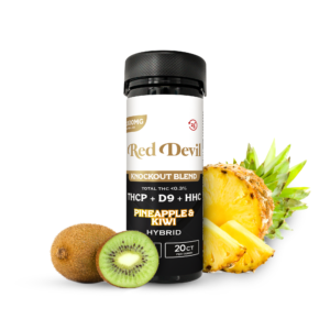 RED DEVIL D9 DUAL GUMMIES 12000MG BOTTLE 20CT - PINEAPPLE & KIWI HYBRID